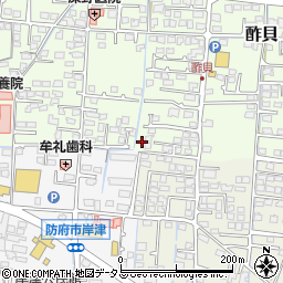 山口県防府市酢貝1-2周辺の地図