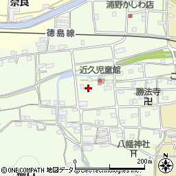 徳島県吉野川市川島町学近久162周辺の地図