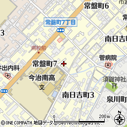 愛媛県今治市常盤町7丁目1-25周辺の地図