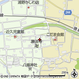 徳島県吉野川市川島町学近久227周辺の地図