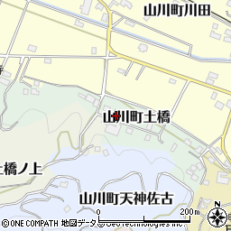 徳島県吉野川市山川町土橋周辺の地図