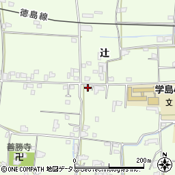 徳島県吉野川市川島町学辻95周辺の地図