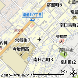 愛媛県今治市常盤町7丁目1-16周辺の地図