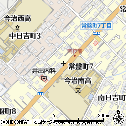 愛媛県今治市常盤町7丁目4-7周辺の地図