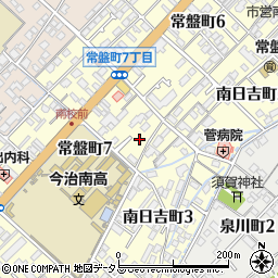 愛媛県今治市常盤町7丁目1-26周辺の地図