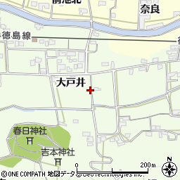 徳島県吉野川市川島町学（大戸井）周辺の地図