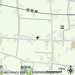 徳島県吉野川市川島町学辻168周辺の地図