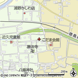 徳島県吉野川市川島町学近久206周辺の地図