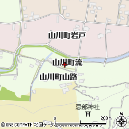 徳島県吉野川市山川町流70周辺の地図