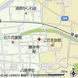 徳島県吉野川市川島町学近久207周辺の地図