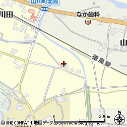 徳島県吉野川市山川町川田1457-3周辺の地図