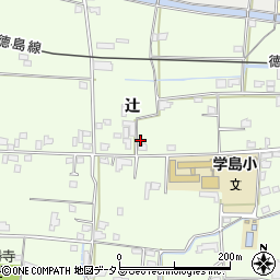 徳島県吉野川市川島町学辻37周辺の地図