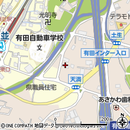 和歌山県有田郡有田川町天満147周辺の地図