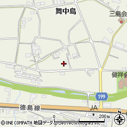 徳島県美馬市穴吹町三島舞中島周辺の地図