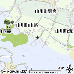 徳島県吉野川市山川町山路101周辺の地図