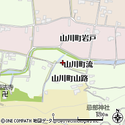 徳島県吉野川市山川町流67-4周辺の地図
