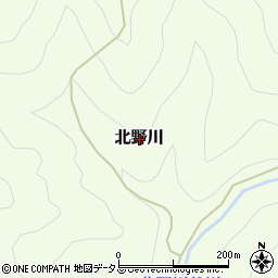 和歌山県有田郡有田川町北野川周辺の地図