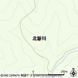 和歌山県有田川町（有田郡）北野川周辺の地図