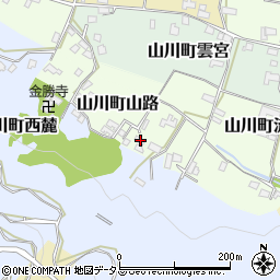 徳島県吉野川市山川町山路102周辺の地図