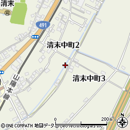 山口県下関市清末中町周辺の地図