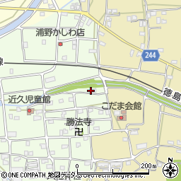 徳島県吉野川市川島町学近久190周辺の地図
