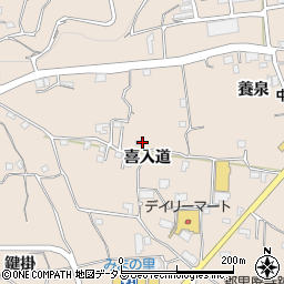 徳島県美馬市美馬町喜入道周辺の地図