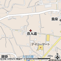 徳島県美馬市美馬町（喜入道）周辺の地図