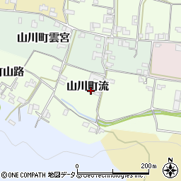 徳島県吉野川市山川町流22周辺の地図