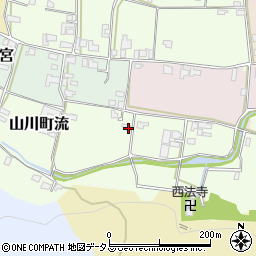 徳島県吉野川市山川町流41周辺の地図