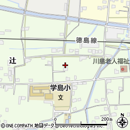徳島県吉野川市川島町学辻47周辺の地図