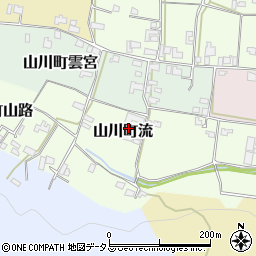 徳島県吉野川市山川町流21-2周辺の地図