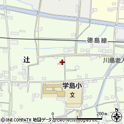 徳島県吉野川市川島町学辻43周辺の地図