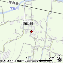 徳島県吉野川市川島町学西出目93周辺の地図