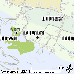 徳島県吉野川市山川町山路104周辺の地図