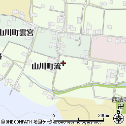 徳島県吉野川市山川町流30周辺の地図