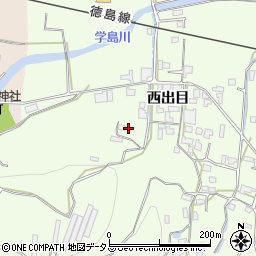 徳島県吉野川市川島町学西出目104周辺の地図