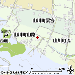 徳島県吉野川市山川町山路99周辺の地図