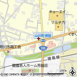 ローソン吉野川山川町店周辺の地図