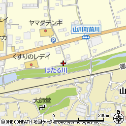 徳島県吉野川市山川町前川116周辺の地図
