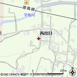 徳島県吉野川市川島町学西出目134周辺の地図