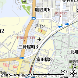 ザ・パーク富田橋８丁目駐車場周辺の地図