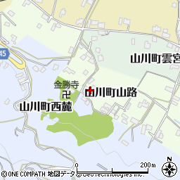 徳島県吉野川市山川町山路110周辺の地図
