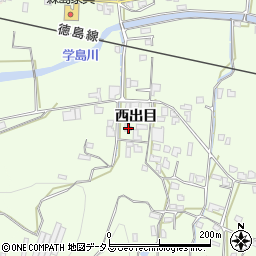 徳島県吉野川市川島町学西出目129周辺の地図