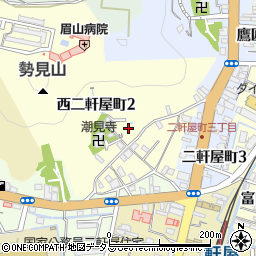 徳島県徳島市西二軒屋町周辺の地図