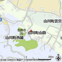 徳島県吉野川市山川町山路110-3周辺の地図