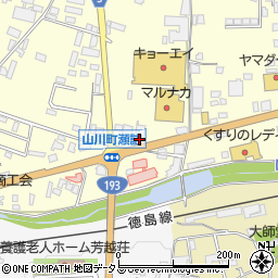 徳島県吉野川市山川町前川202周辺の地図