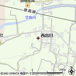 徳島県吉野川市川島町学西出目135周辺の地図