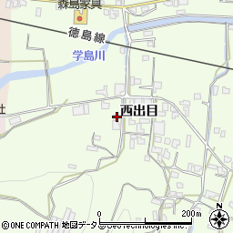 徳島県吉野川市川島町学西出目134-1周辺の地図