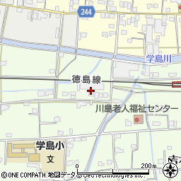 徳島県吉野川市川島町学辻7周辺の地図