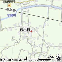 徳島県吉野川市川島町学西出目105周辺の地図